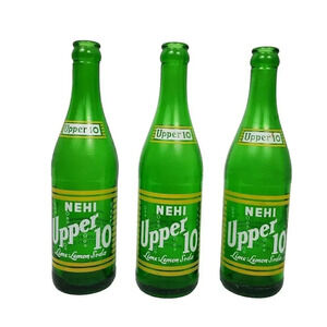 Lot of‎ Vintage NEHI Upper 10 Lemon-Lime Soda Pop Beverage Glass Bottle 12 FL OZ